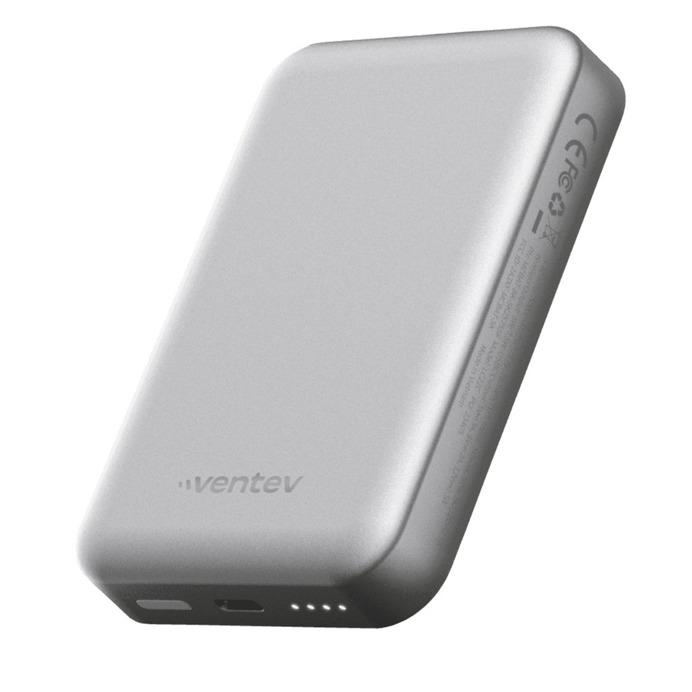 NWT Ventev Portable Magnetic Battery 5,000 mAh Gray